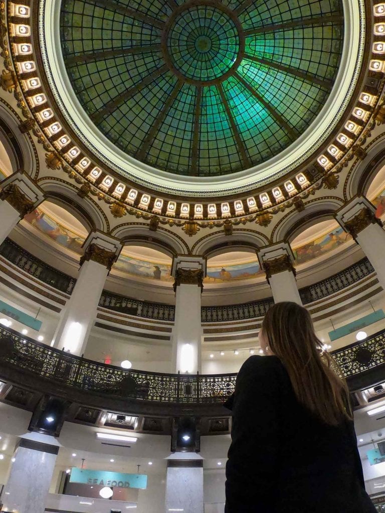 Glass dome at Cleveland Heinen's