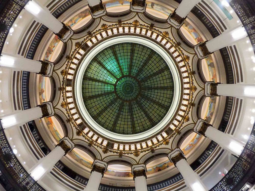 Glass dome at Cleveland Heinen's