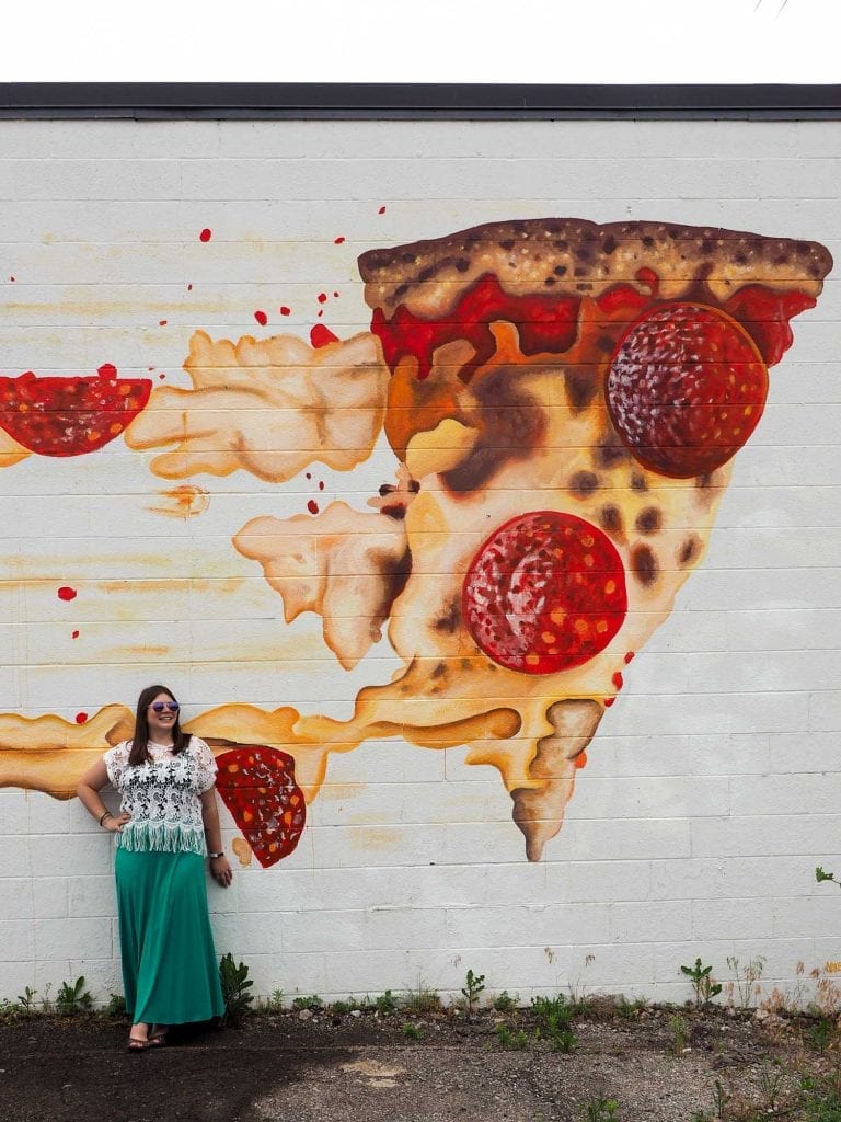 Pizza mural in Hingetown, Cleveland