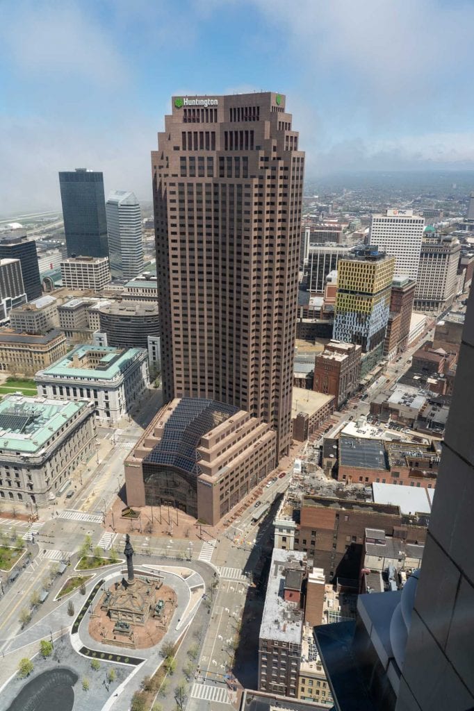 View of downtown Cleveland from Terminal Tower