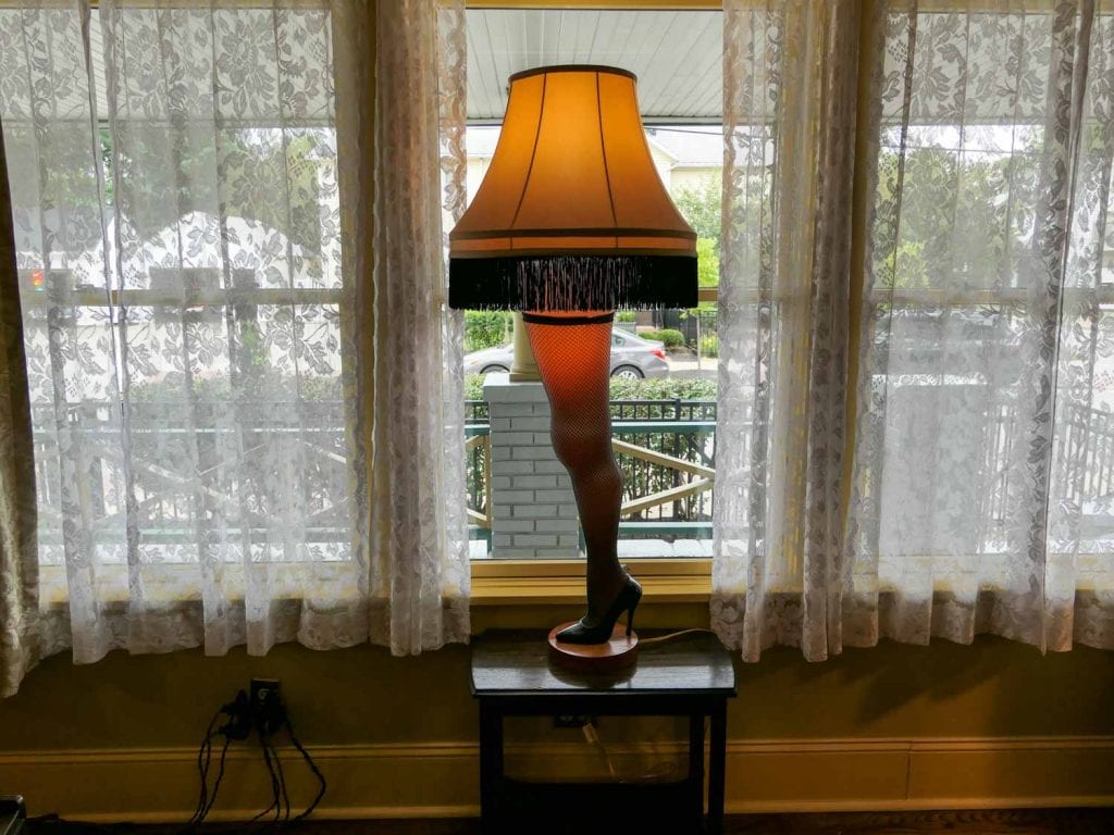 Leg lamp at the A Christmas Story House in Cleveland