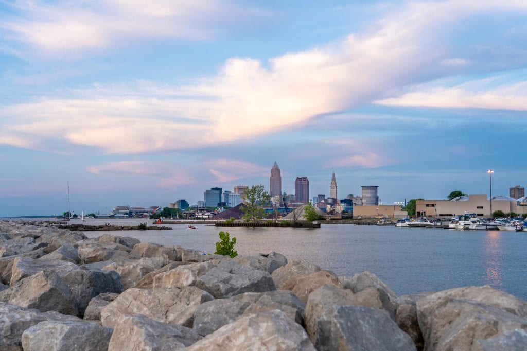 Cleveland skyline from Edgewater