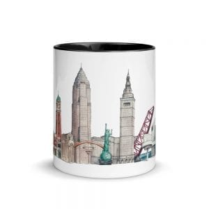 Cleveland skyline multi-color mug (no text)