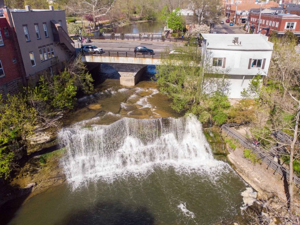 Chagrin Falls from above
