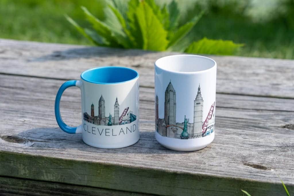Cleveland skyline mugs