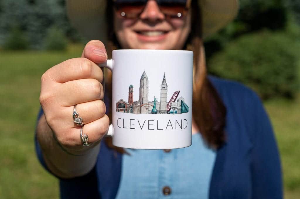 Cleveland skyline mug