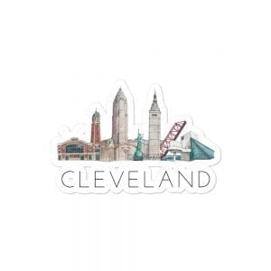 Cleveland skyline sticker