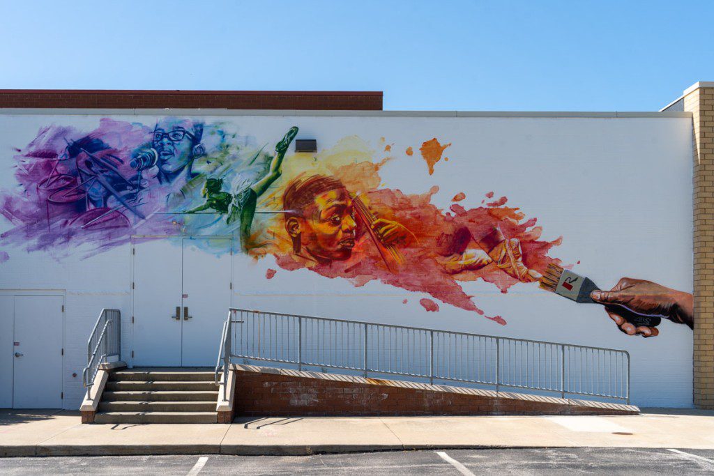 Paintbrush mural